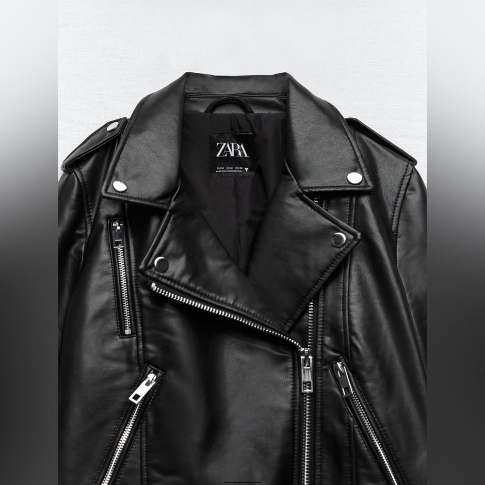 Zara Faux Leather Jacket NWT Size XS - Picture 7 of 14